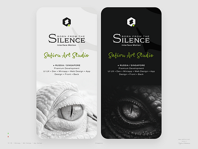 Born from the Silence artdirection creative digital art graphic design modern premium ui uidesign visual design