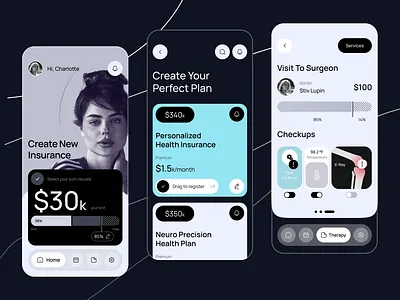 Healthcare Mobile App UI/UX Design health health app health care healthcare medical app medical care mobile mobile app