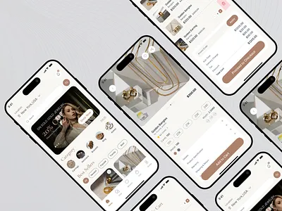 Jewelry eCommerce App Design ecommerce ecommerce app ios app design jewellery jewellery shop jewelry app mobile app mobile app design online shop product screen shopping app splash screen uiux