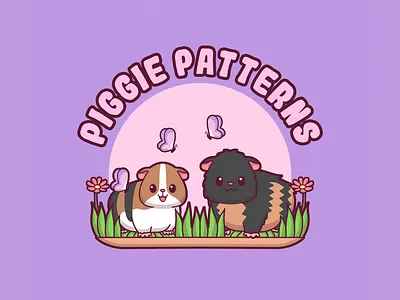 Piggie Patterns - A Cute Mascot Illustration branding cartoon cartoon logo cute logo design illustration kawaii kawaii logo logo mascot logo