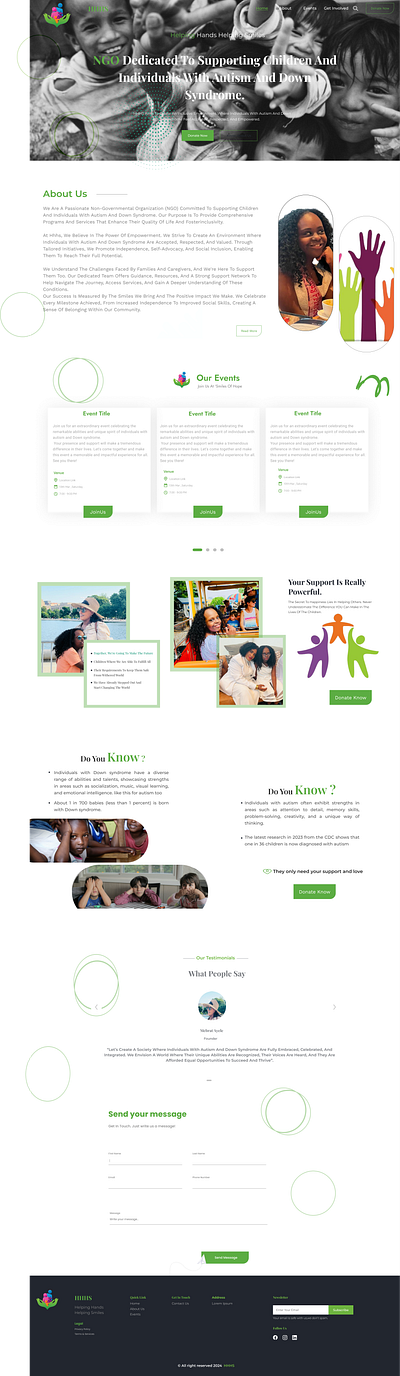 HHS NGO Website Design figma ngo ui uiux web design