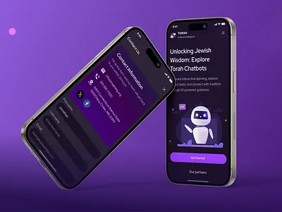 Torah Artificial Intelligence - Landing page adaptive app chatbot dashboard drumncode mobile development study torah web app web development