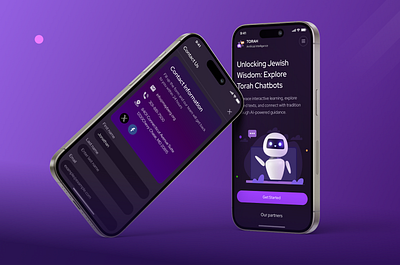 Torah Artificial Intelligence - Landing page adaptive app chatbot dashboard drumncode mobile development study torah web app web development