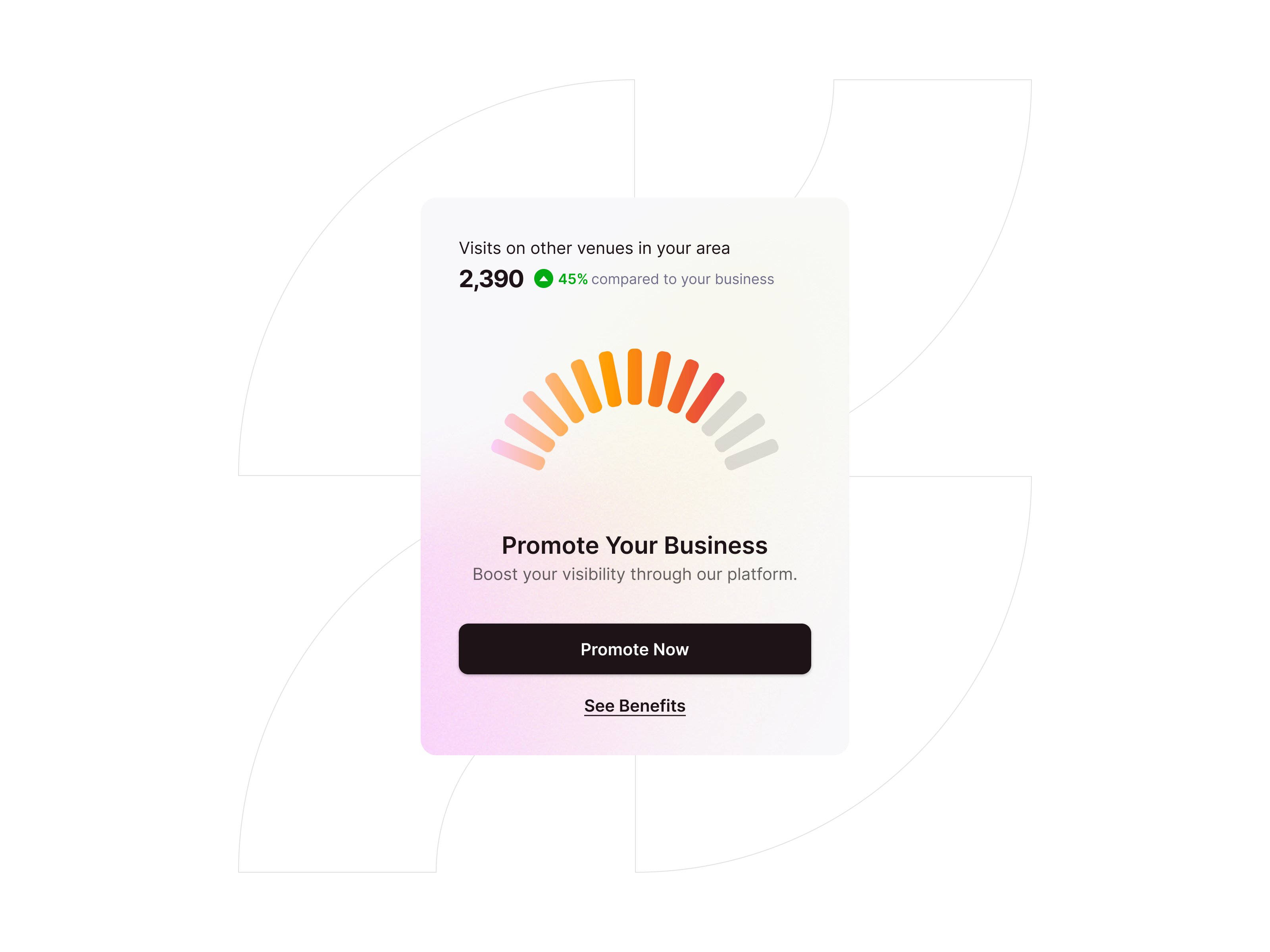 Example of Promote Your Business — Dashboard Card UI