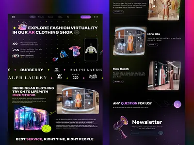 Miru- Fashion Virtuality Design 3d animation ar branding design fashion graphic design illustration logo motion graphics ui ux