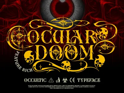 Ocular Doom Typeface blackletter design font fonts illustration letteing typeface