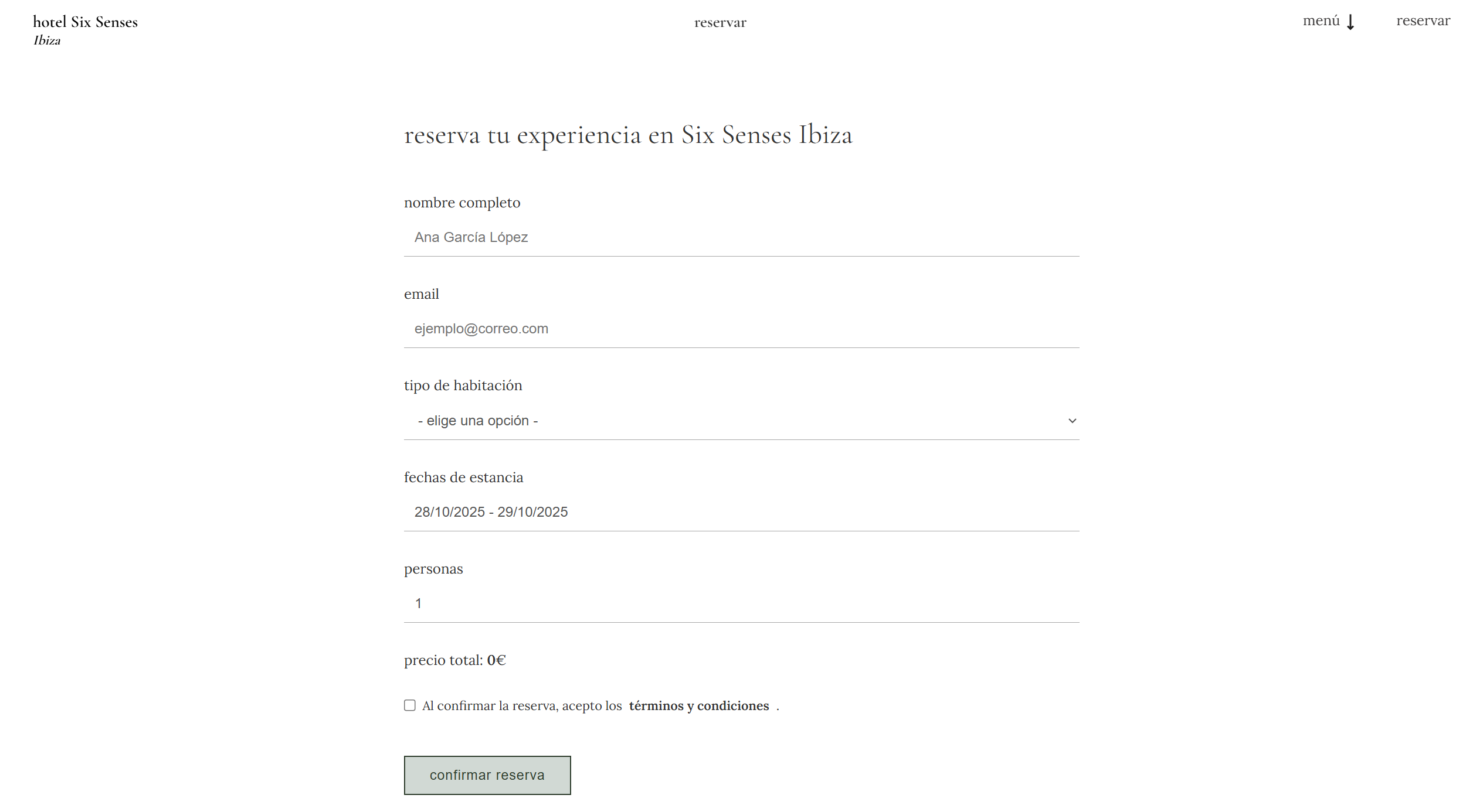 Example of Convert UI To React Landing Page
