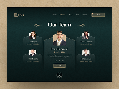 UIUX design for Team page - Real estate website landing page luxury luxury website our team team page ui ui design uiux ux web design website design