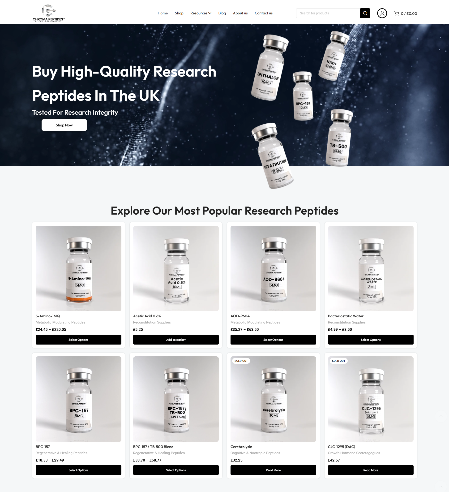 WordPress Ecommerce Website Design for a Peptides Company ecommerce ecommerce website design online store design store design