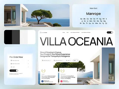 Villa Oceania – Cyprus Luxury Villa branding design illustration logo luxury real estate renting ui ux web website