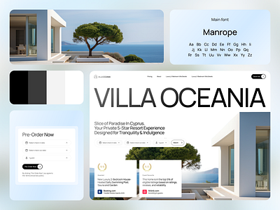 Villa Oceania – Cyprus Luxury Villa branding design illustration logo luxury real estate renting ui ux web website