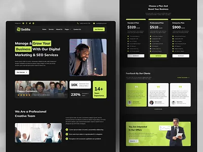 Seolla – SEO & Digital Marketing Agency agency branding business corporate creative agency creative business dark mode dark website digital agency elementor landing page marketing agency seo template ui design uiux website wordpress