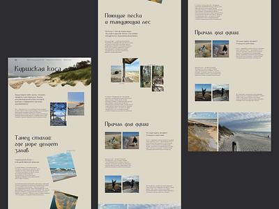 Curonian Spit design graphic design long read nature ui ux
