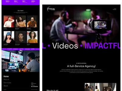 Universal TV Media Impactful Agency Landing Page advertising design branding graphic design ui userexperiencedesign ux ui uxuidesigner web design