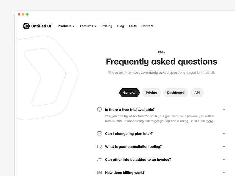 Frequently asked questions — Untitled UI by Jordan Hughes® on Dribbble