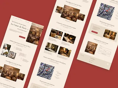 Le Cœur de Paris concept design first screen food graphic design restaurant ui ux