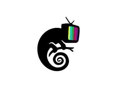 Chameleon tv - Vizard Logo animal brand branding chameleon logo mark nagual design tv