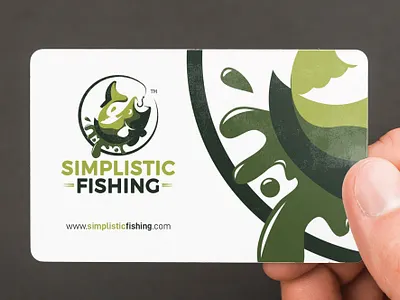 Simplistic Fishing Logo Design apps bass branding clean creative design fish fishing green illustration lake modern print professional splash tracking water web