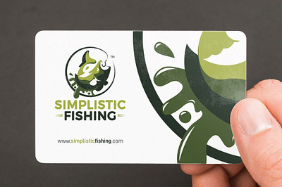 Simplistic Fishing Logo Design apps bass branding clean creative design fish fishing green illustration lake modern print professional splash tracking water web