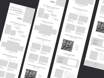 Le Cœur de Paris concept design first screen food graphic design landing page prototype restaurant ui ux