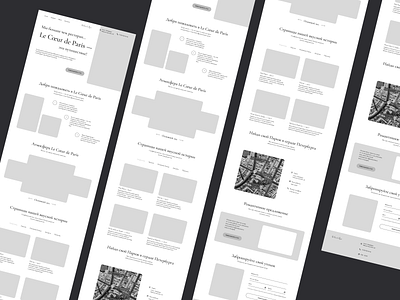 Le Cœur de Paris concept design first screen food graphic design landing page prototype restaurant ui ux