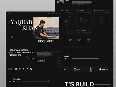 Webflow Developer Portfolio Design animation branding design graphic design logo portfilio ui ux vector webdesign