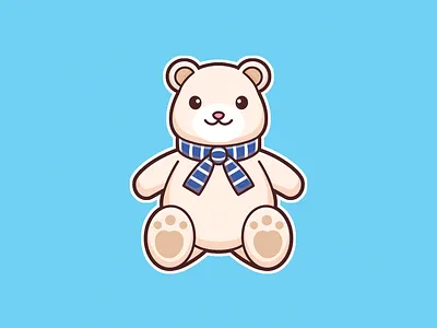 Classic Teddy Bear Mascot Illustration branding cartoon cartoon illustration cartoon logo cute cute logo design digital illustration illustration kawaii kawaii logo logo teddy bear