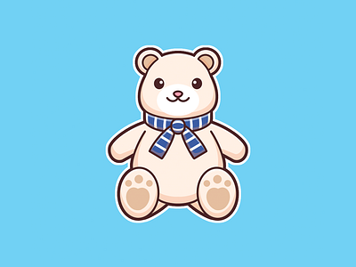 Classic Teddy Bear Mascot Illustration branding cartoon cartoon illustration cartoon logo cute cute logo design digital illustration illustration kawaii kawaii logo logo teddy bear