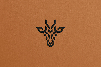 Giraffe africa animal big branding design giraffe graphic design icon illustration line logo logo design minimalist nature power strong vector wild