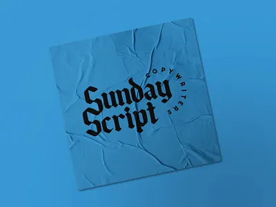 Sunday Script Copywriters bold design branding business cards copywriters graphic design logo
