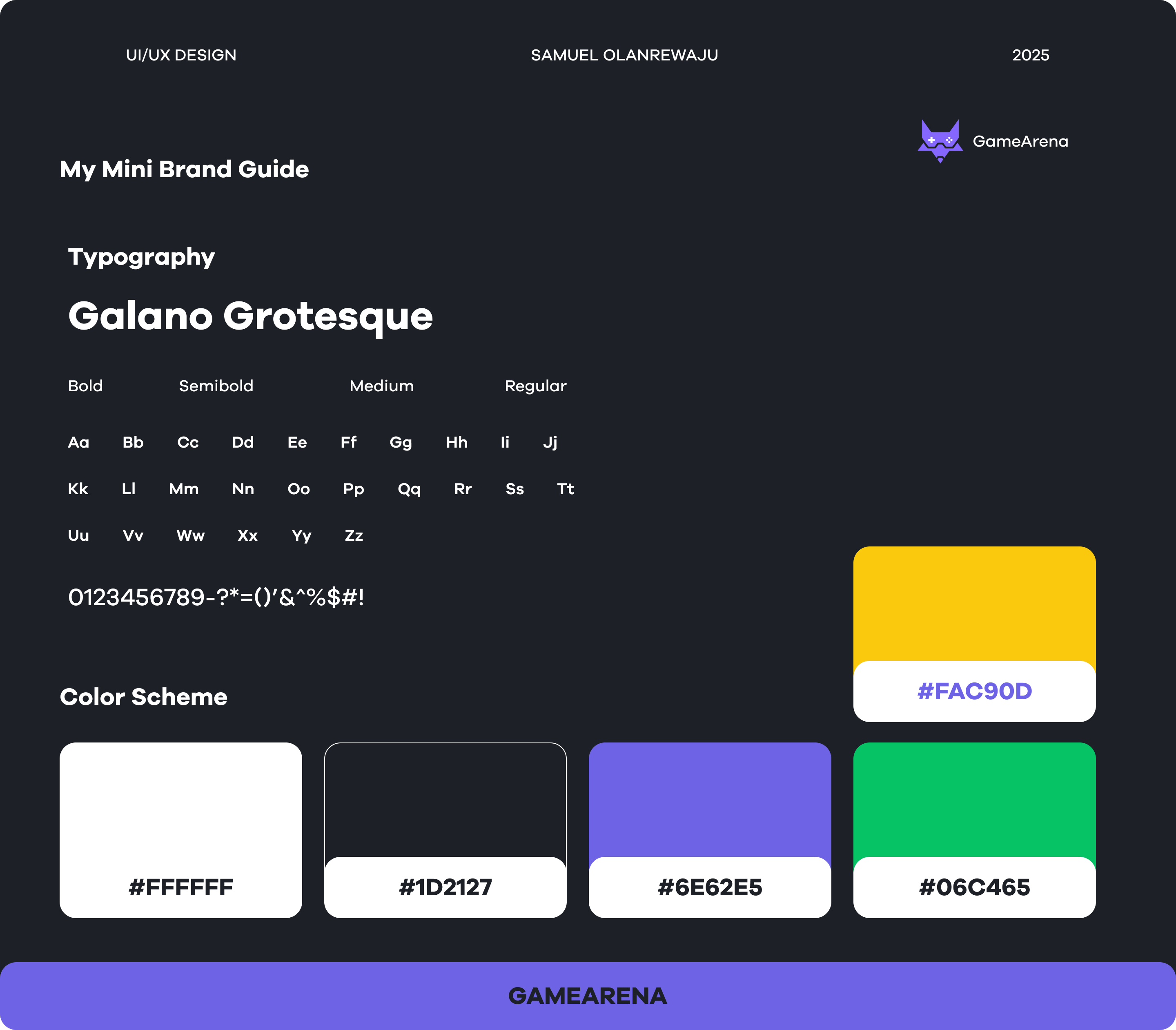 Example of Game Arena: Dashboard For Online Gamers.