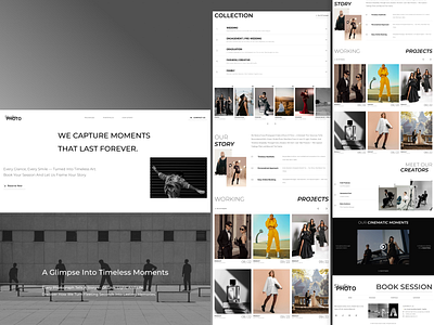 Photo Studio Website — Photography, Photographer website black and white black and white design bnw design bnw photography website bnw website clean design photo studio photo studio website photographer photography photography ui photography ui design photography website photostudio website ui elegant website black and white website elegant