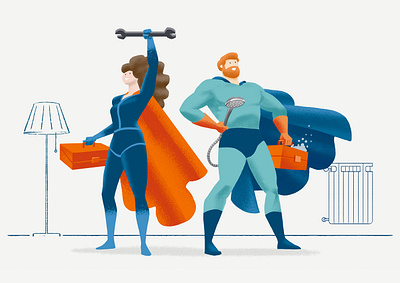 Spot illustrations for Naturgy Newsletters brand illustration character design illustration spot illustration