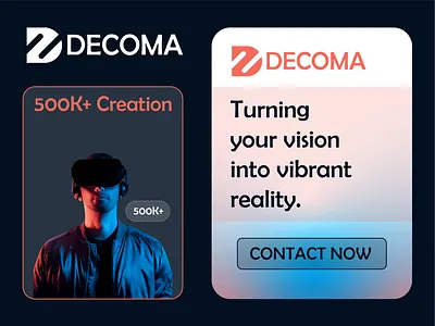 Decoma, Letter D for tech logo agency ai brand identity branding business digital solution innovation interface logobranda media saas software company startup tech tech logo technology