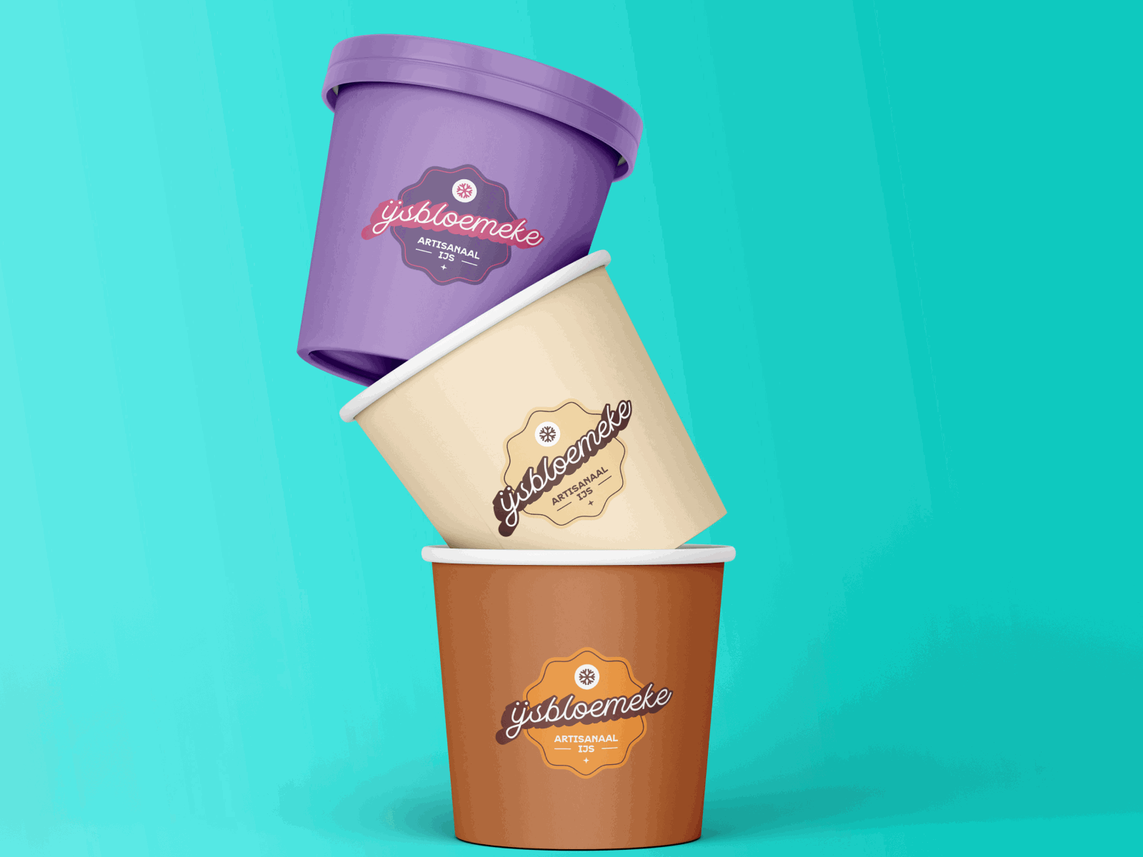 Ice Cream logo belgium branding brussels colors design food graphic design ice ice cream illustration logo