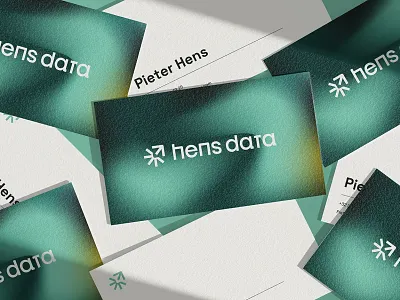 Hens Data Consulting branding business cards data illustration it logo stationary web design