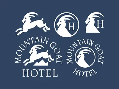 Mountain Goat Hotel logo concepts animal branding concept design esports goat graphic design hotel illustration logo logotype mascot logo mountain