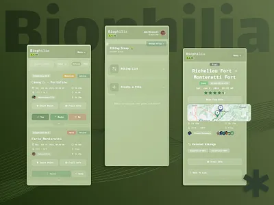 Telegram Mini App for Hiking - mobile application ui design application figmadesign hikingapp minimalui mobileappdesign naturedesign telegramminiapp ui uidesign uxdesign