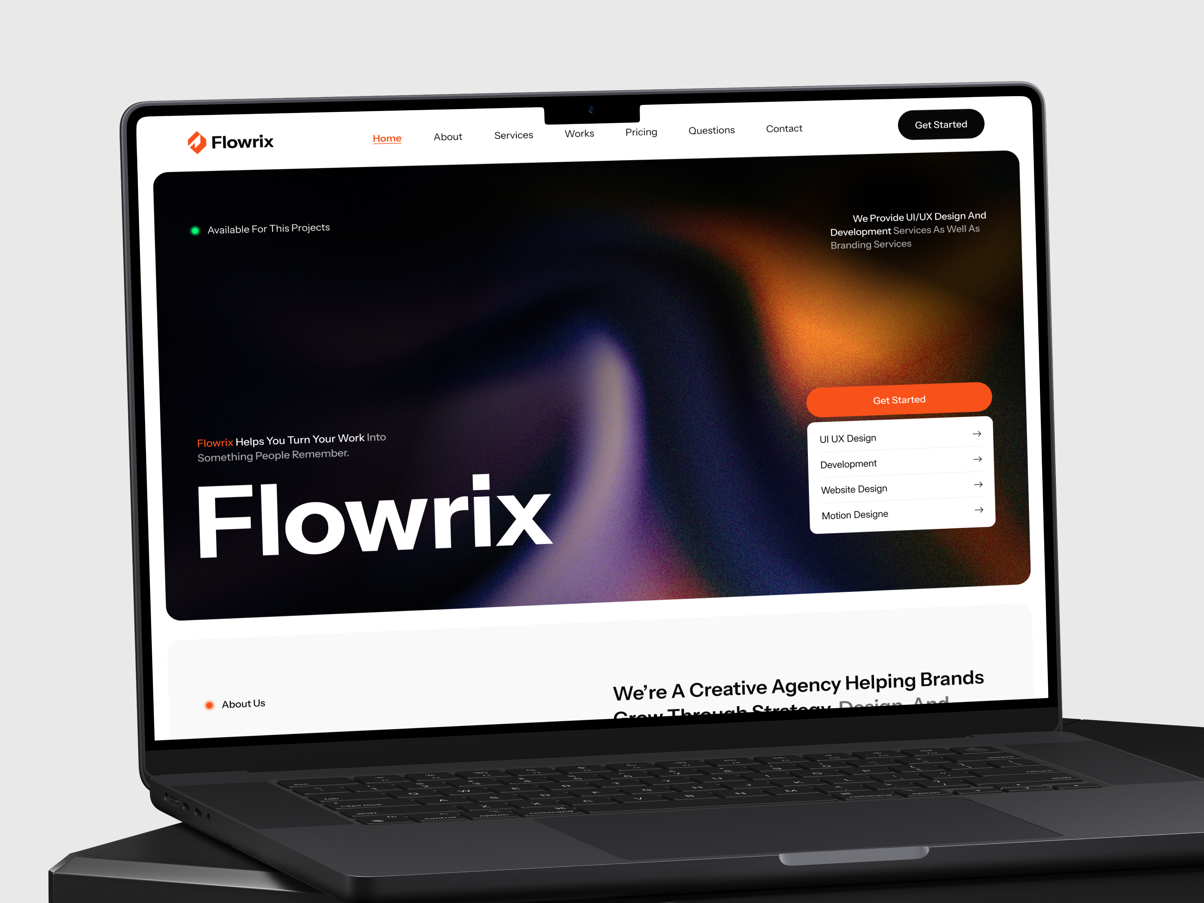Example of Website UI Design Concept (6 Subpages)
