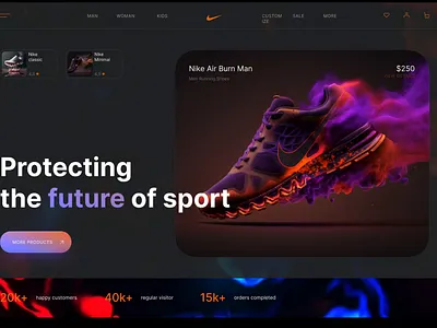 Nike Air Burn — Motion Landing Concept