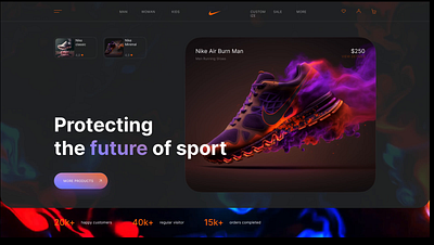 Nike Air Burn — Motion Landing Concept