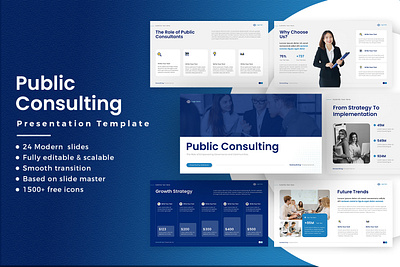 Public Consulting Presentation agency business client consulting corporate deck design editable googleslides modern pitch powerpoint presentation professional proposal slide slides startup strategy template