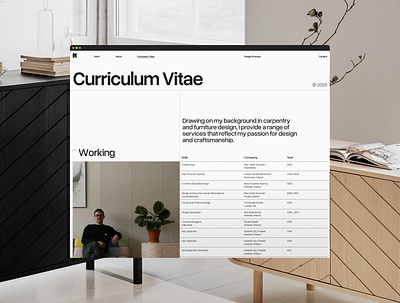 Premium Furniture Designer Website - Riku Taneli Toivonen branding figma furniture furniture designer graphic design grid layout design premium web design premium website product designer ui web design website design website illustration