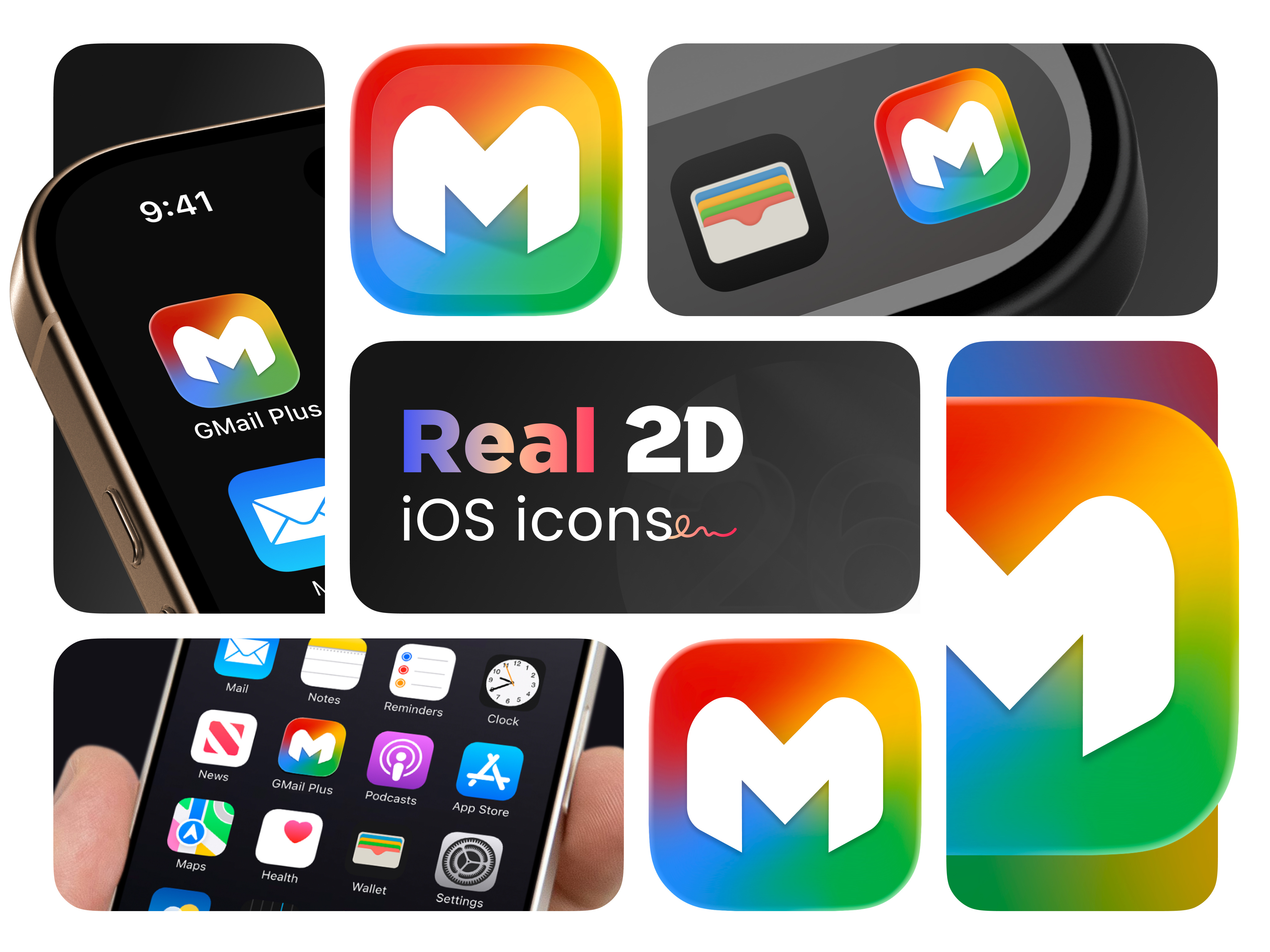 Real 2D iOS icon New Update 26 2d 3d branding buy free icon gmail gmail icon graphic design icon icon pack ios ios icon logo mac icon mobile mockup mockup motion graphics new update ui uiux