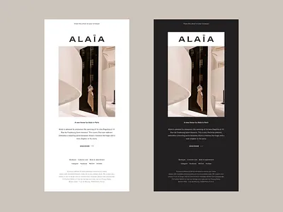 Alaïa Newsletter Redesign 2022 design digital ecommerce fashion newsletter ui ux webdesign