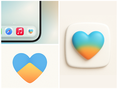 Playful and colorful 3D heart logo 3d logo app logo best logos brand identity branding colorful brand gradient graphic design heart heart logo identity logo logos love minimal modern logo playful startup logo