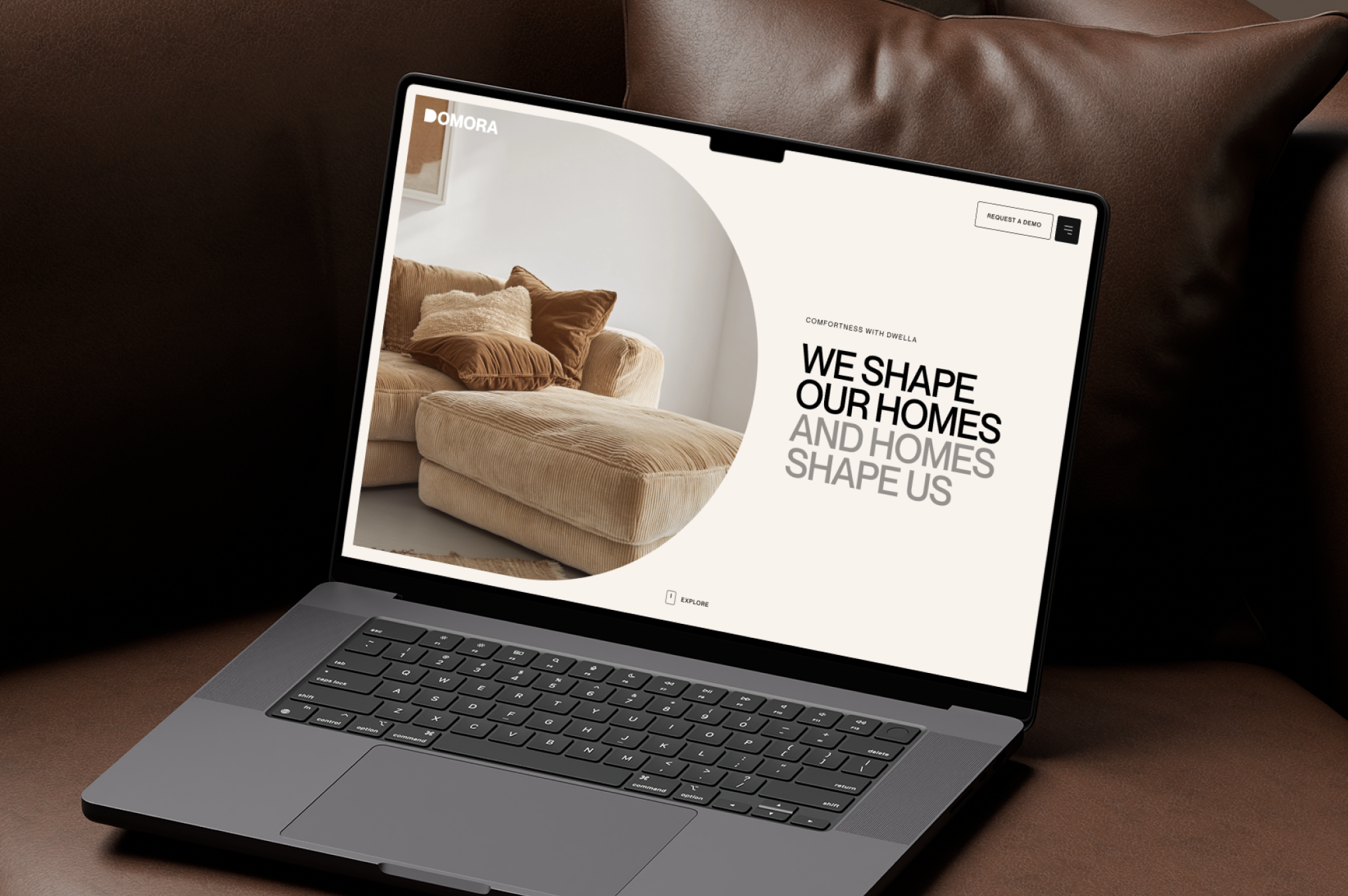 DOMORA Website & Branding branding clean contemporary furniture interior ui web design