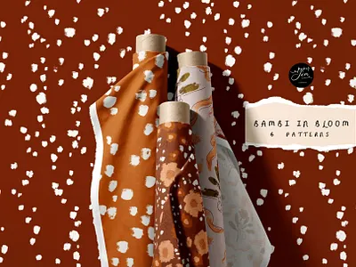 Bambi in Bloom. Pattern Collection design graphic design illustration pattern