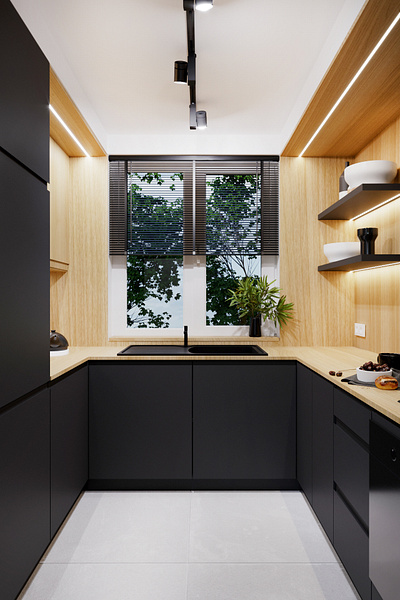 3D - Kitchen interior 3d architecture cad design interior modeling