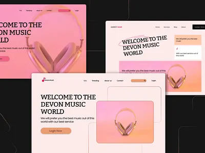 Rhythm & Flow — Music Hero Section Concepts aestheticdesign behanceproject creativeweb digitalaesthetics dribbledesign heroheader landingpagedesign minimaldesign modernwebdesign musicdesign musicplatform musicwebsite soundinspired uiconcept uiux webdesign webflowdesign